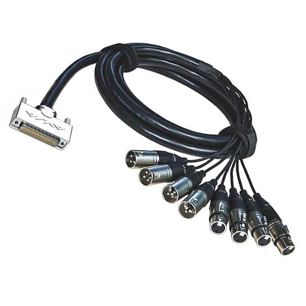 Alva DB25 to 4x XLRM & 4x XLRF AES/EBU Multicore Pro series Cable 1m
