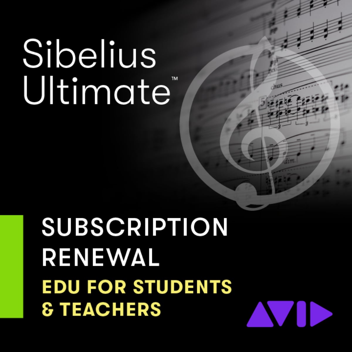 Avid Sibelius | Ultimate 1-Year Subscription RENEWAL (EDU)