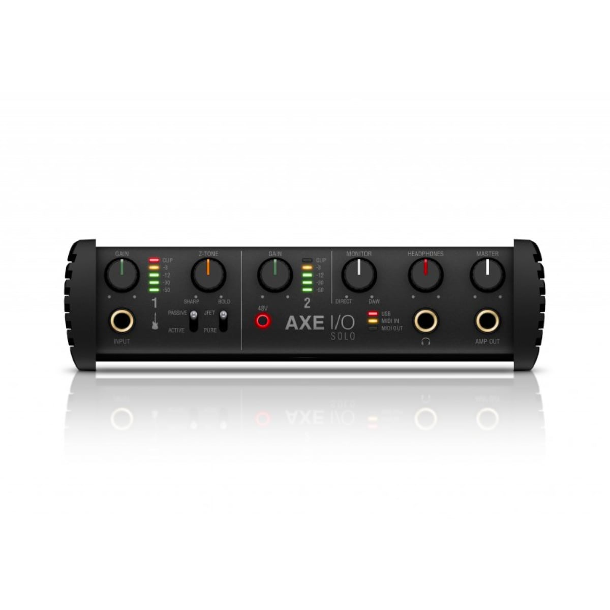 IK Multimedia AXE I/O Solo. Compact audio interface with advanced guitar tone shaping