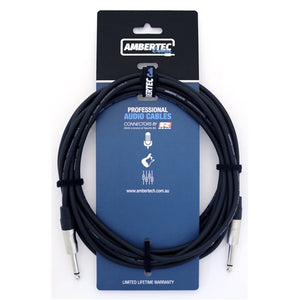 Ambertec Guitar Cable REAN Connectors Straight Black