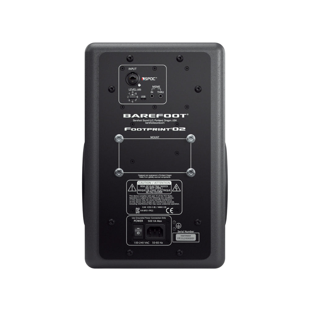 Barefoot Footprint02 Gen2 – 6.5″ Dual Force 200W 3-Way Active Near-Field Monitors (Pair)