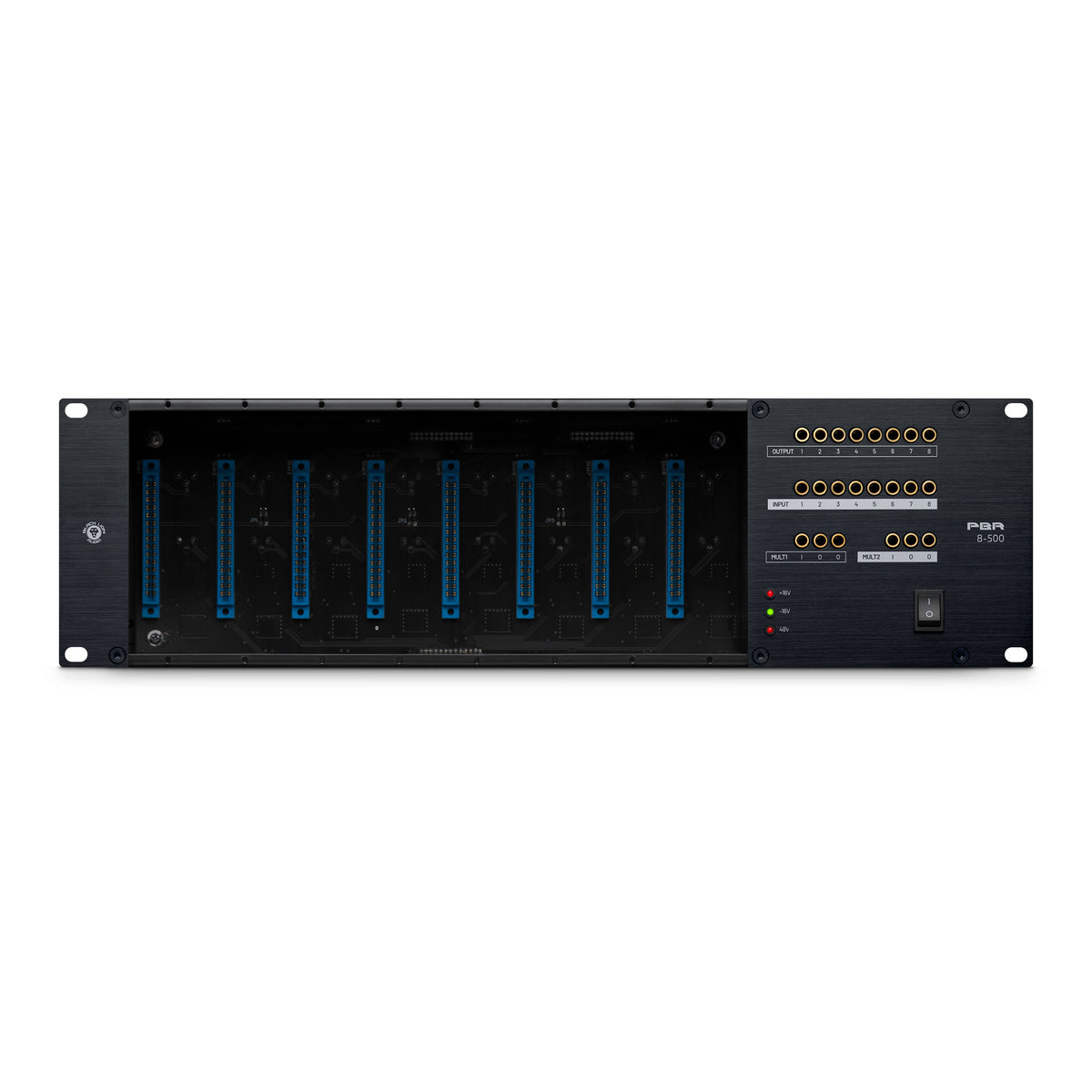 Black Lion PBR 8-500 500-Series 8-Slot Rack/PSU with Built-in Patchbay
