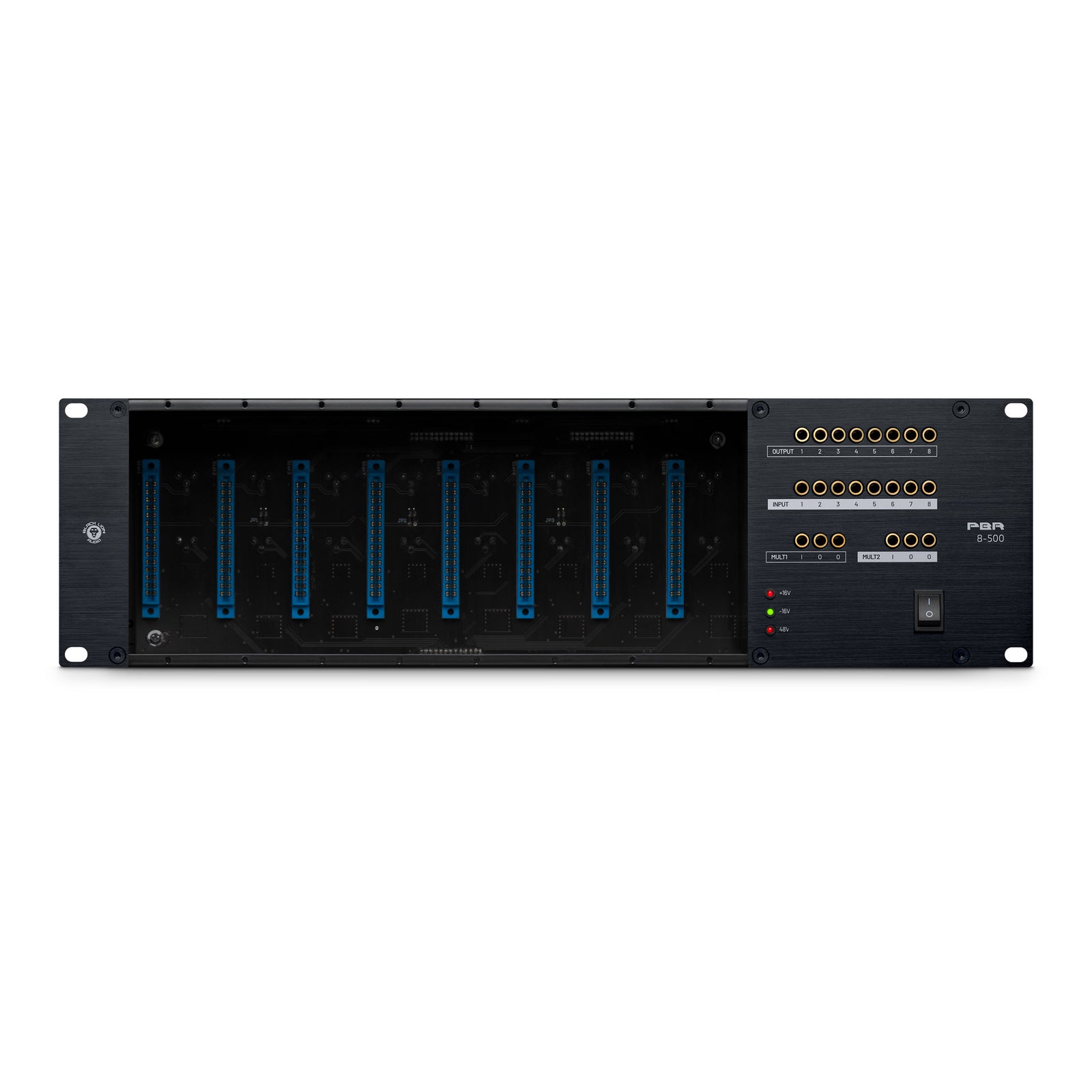 Black Lion PBR 8-500 500-Series 8-Slot Rack/PSU with Built-in Patchbay