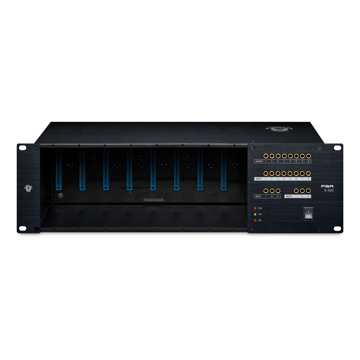 Black Lion PBR 8-500 500-Series 8-Slot Rack/PSU with Built-in Patchbay