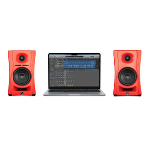 Kali Audio 2-Way Studio Monitors 4"+1". Bluetooth Onboard - RED (Pair)