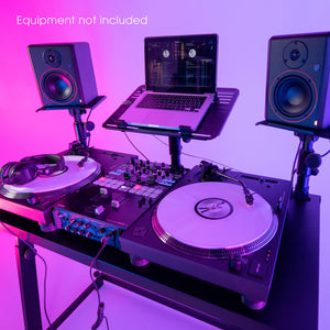 Gravity GFDJT01  DJ Desk with Adjustable Loudspeaker and Laptop Trays