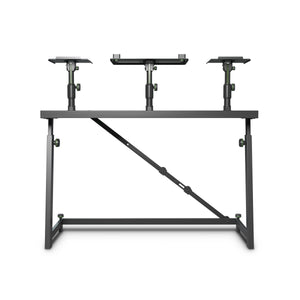 Gravity GFDJT01  DJ Desk with Adjustable Loudspeaker and Laptop Trays