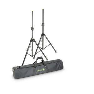 Gravity SS5211BSET1 Set Of 2 Aluminium Speaker Stands With Carrying Bag