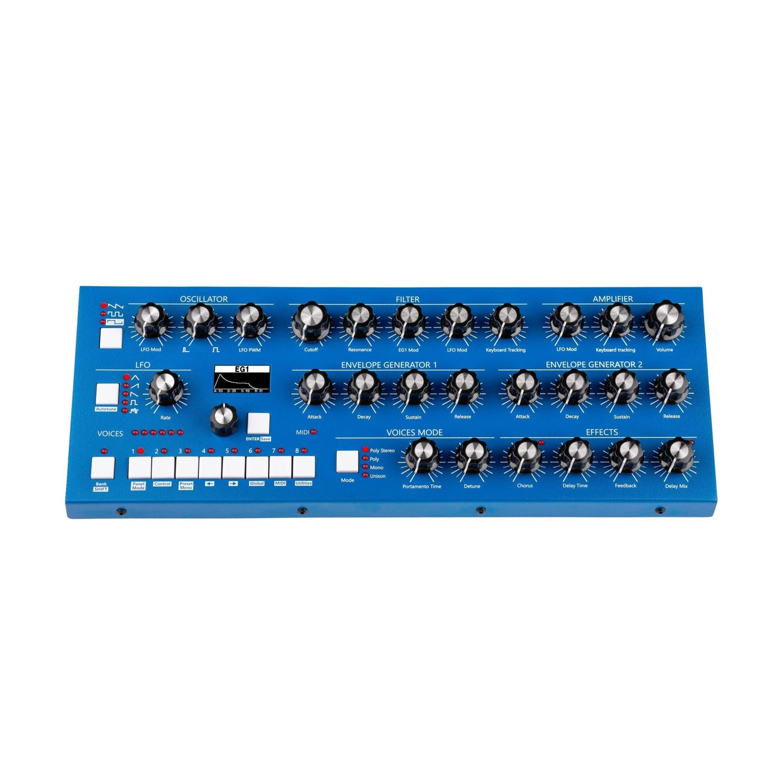 GS Music Bree6 Analog Polyphonic Synthesizer - Blue