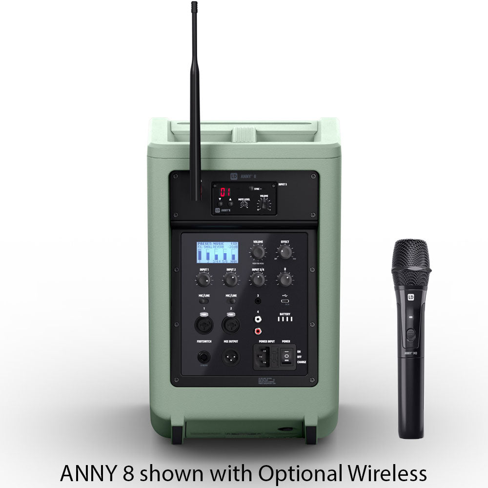 LD Systems ANNY 8 Portable Bluetooth Speaker - Green (Single)