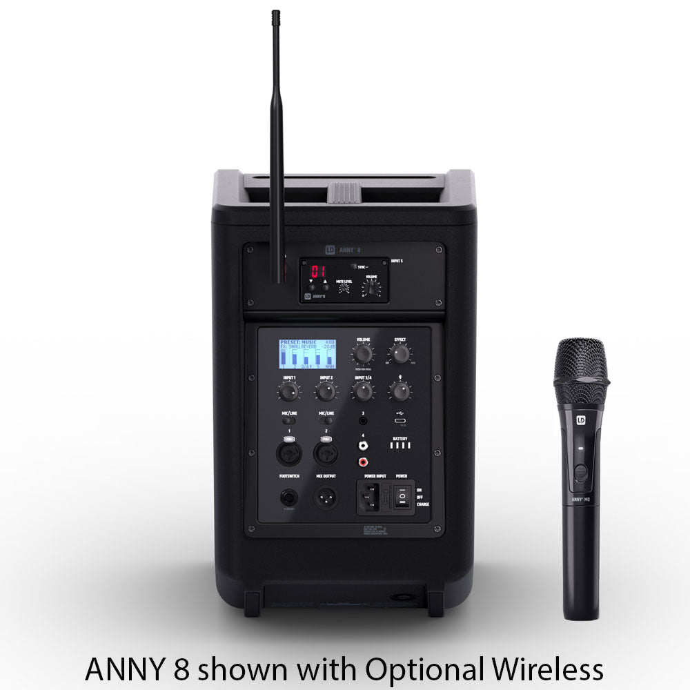 LD Systems ANNY 8 Portable Bluetooth Speaker - Black (Single)