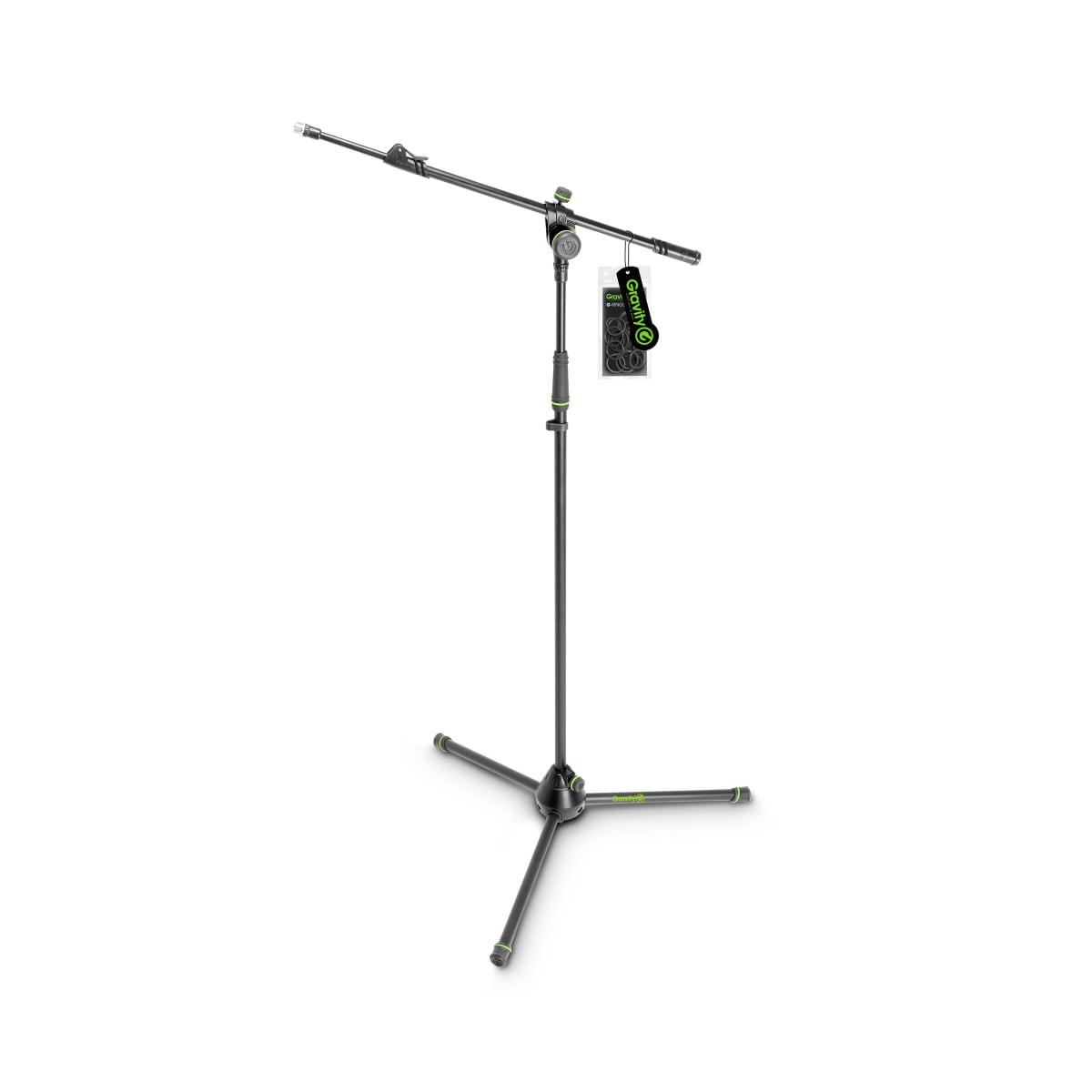 Gravity GMS4322B Microphone Stand W/ Folding Tripod Base & 2 Point Adj Telescoping Boom