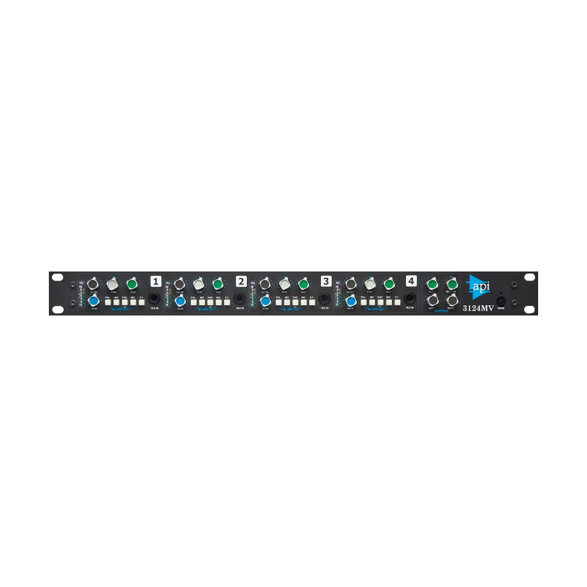 API 3124MV Discrete 4-Channel Mic/Line Pre w/ Stereo Mixer