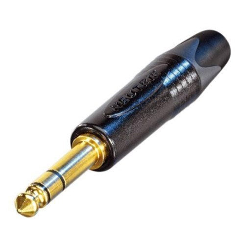 Neutrik Stereo Jack Plug - Gold Contacts / Black Shell