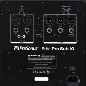 PreSonus® Eris® Pro Sub 10 10-inch, Active, Front-Firing Studio Subwoofer