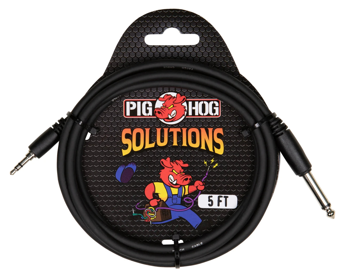 Pig Hog - 5ft 3.5mm TRS to 1/4" Mono