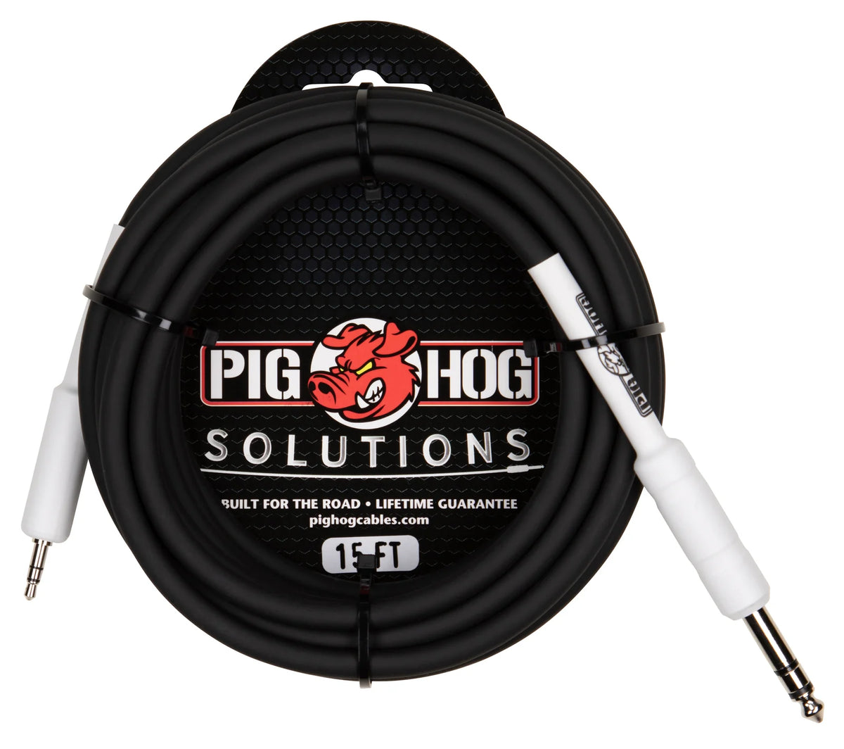 Pig Hog - Pig Hog Cable -  1/4" TRS to 1/8" mini, 15ft