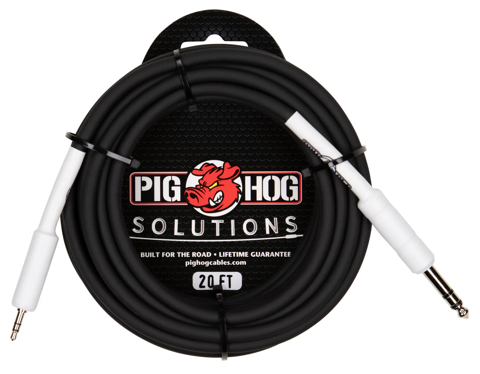 Pig Hog - Pig Hog Cable -  1/4" TRS to 1/8" mini, 20ft