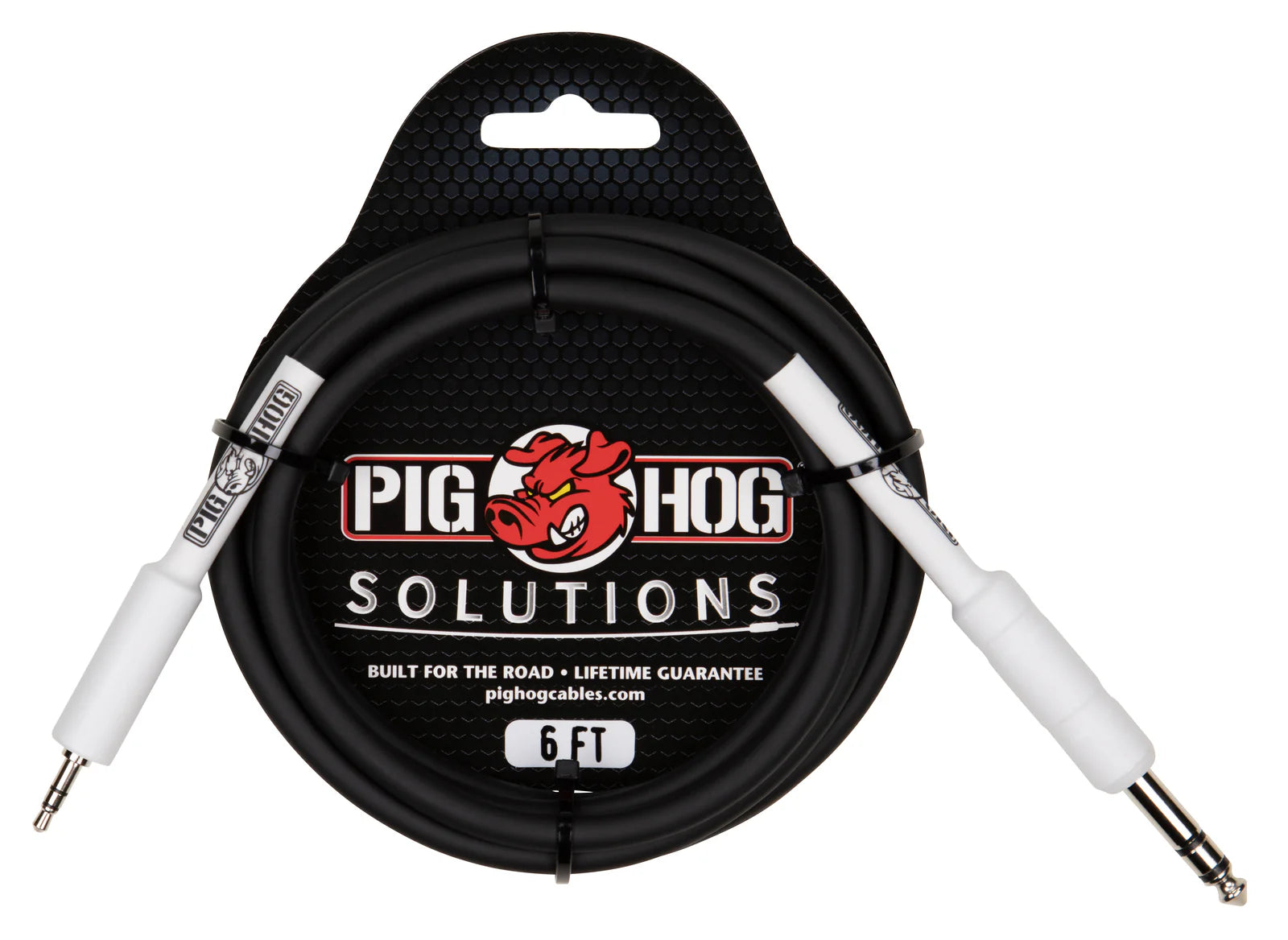 Pig Hog Cable - 1/4" TRS to 1/8" mini, 6ft