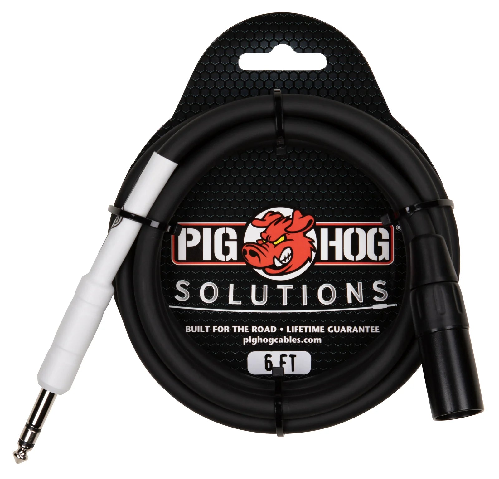 Pig Hog Cable - XLR male to 1/4" TRS, 6ft