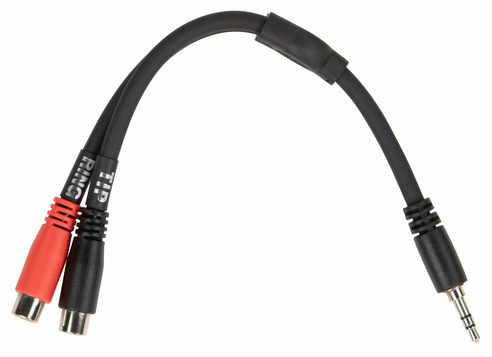 Pig Hog - 6" Y Cable, Stereo 3.5MM(M)-Dual RCA(F)