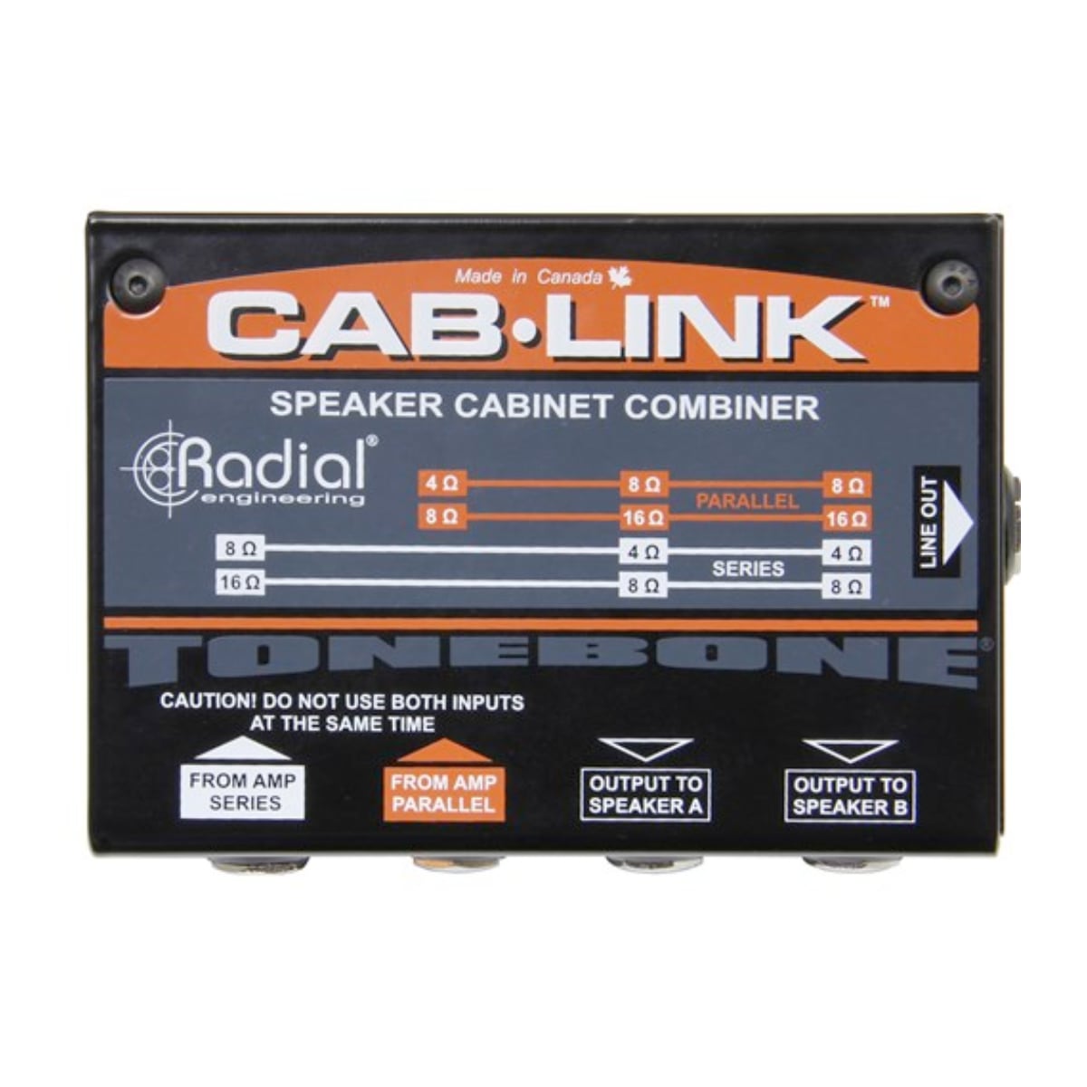 Radial Engineering Cab-Link Passive Spkr Cab merger for 2 guitar cabs