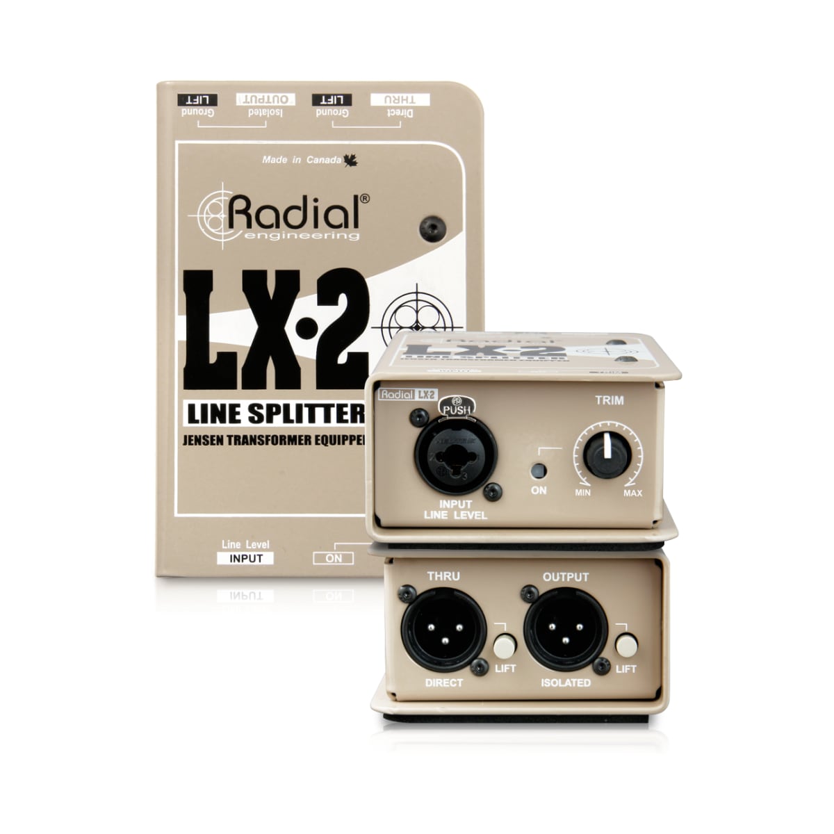 Radial Engineering LX-2 Passive balanced line-level splitter & attenuator, 1 in 2 out