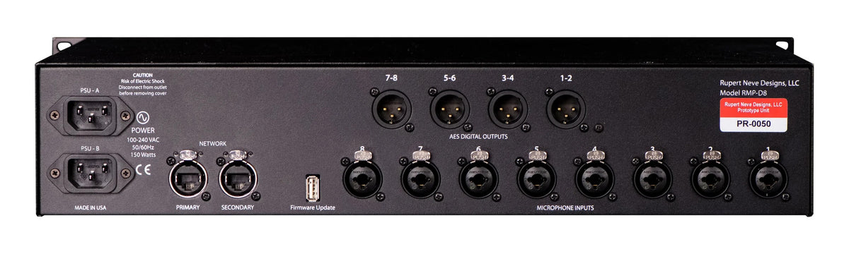 Rupert Neve Designs RMP-D8 Dante Remote Control Microphone Preamp