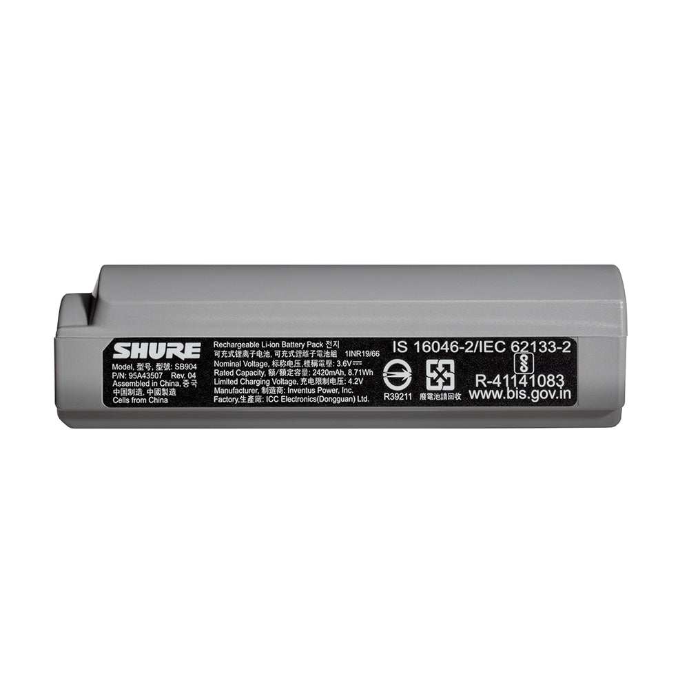Shure SB904 Battery Li-ion Rechargeable for GLXD+