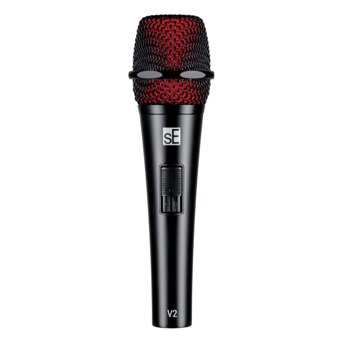 sE Electronics V2 SWITCH QTR dynamic supercardioid microphone with switch &amp; FREE XLR-JACK cable