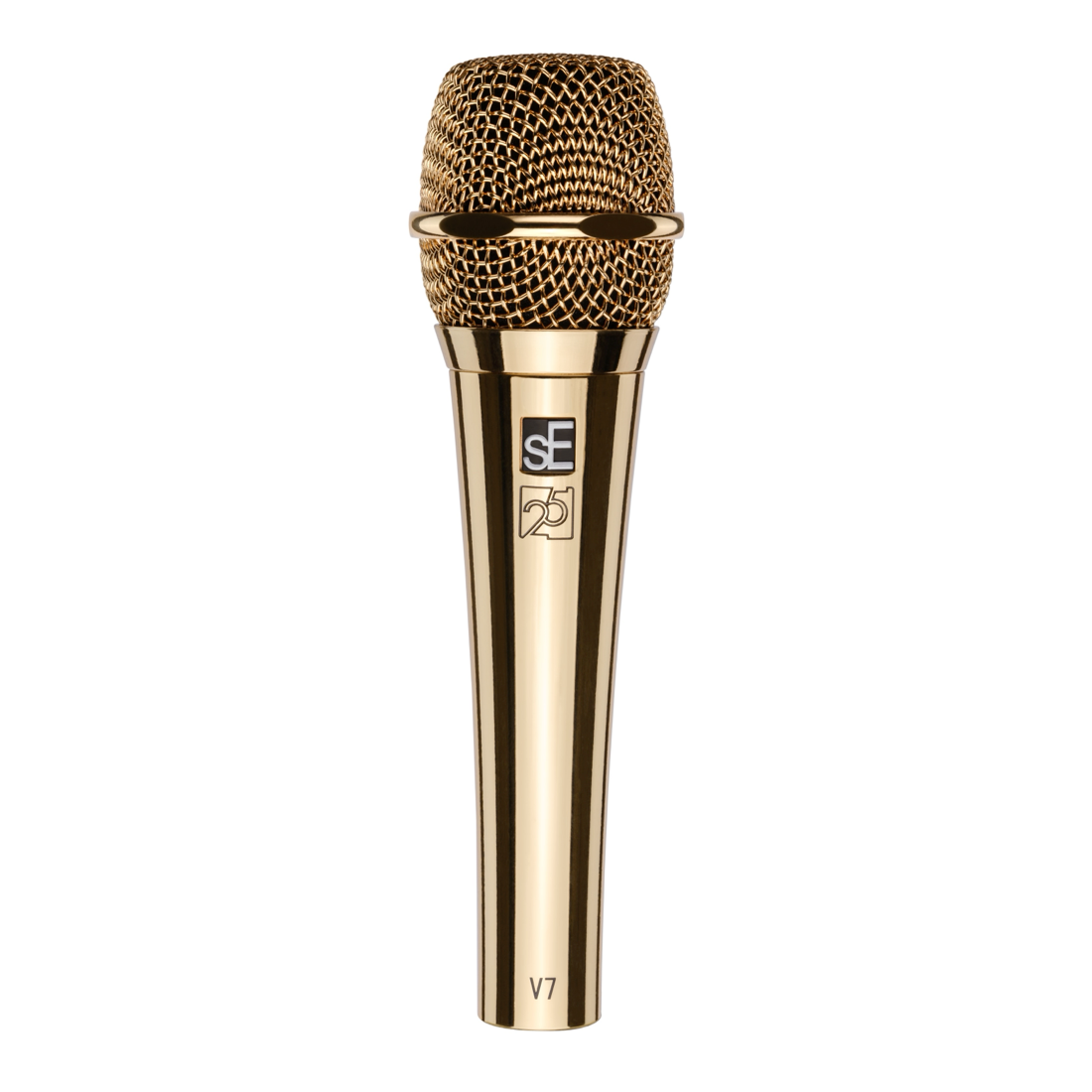 sE Electronics V7 GOLD Supercardioid Studio-grade Hand-held Microphone 25th Anniversary Edition
