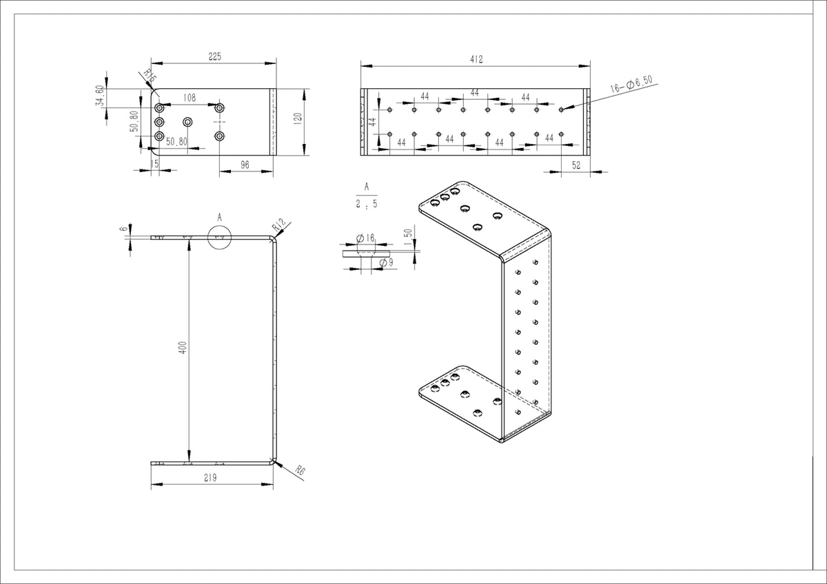Precision SM-KB1 Speaker Bracket for Kali Audio SM-5 Studio Monitor