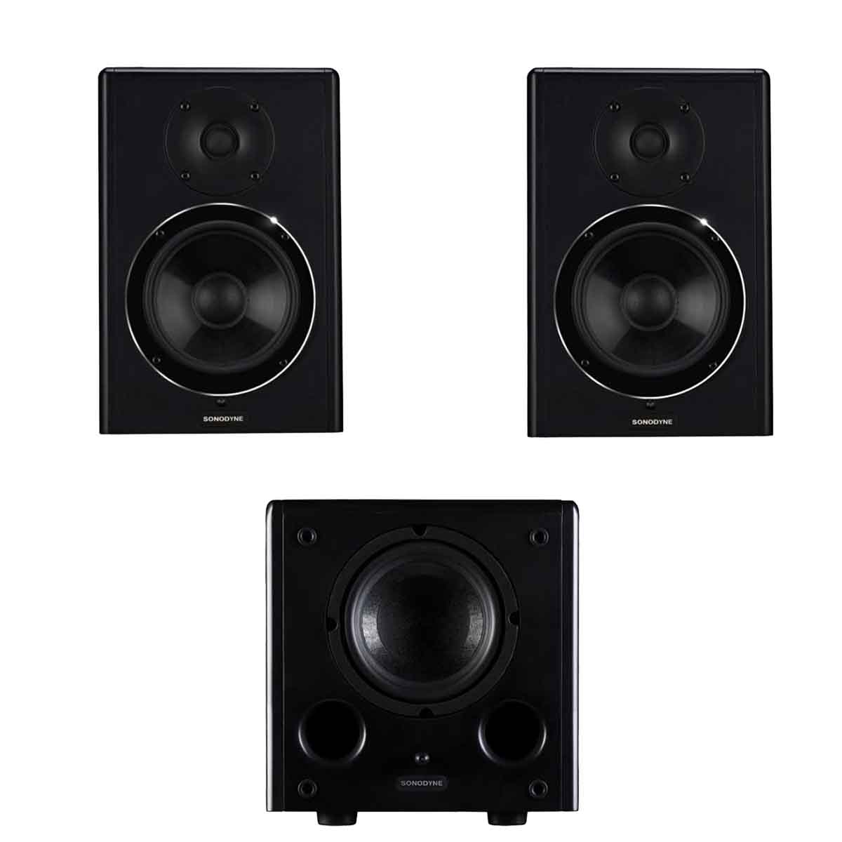 Sonodyne Studio Monitor Bundle (2x PM100 6.5") Speakers + (SLF106 6" ) Subwoofer