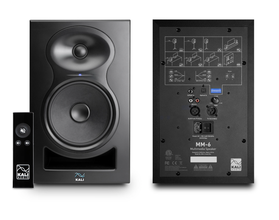 Kali Audio MM-6, Active Multimedia (Single) Speaker. 6.5" Woofer with 1" Soft Dome Tweeter w/Remote