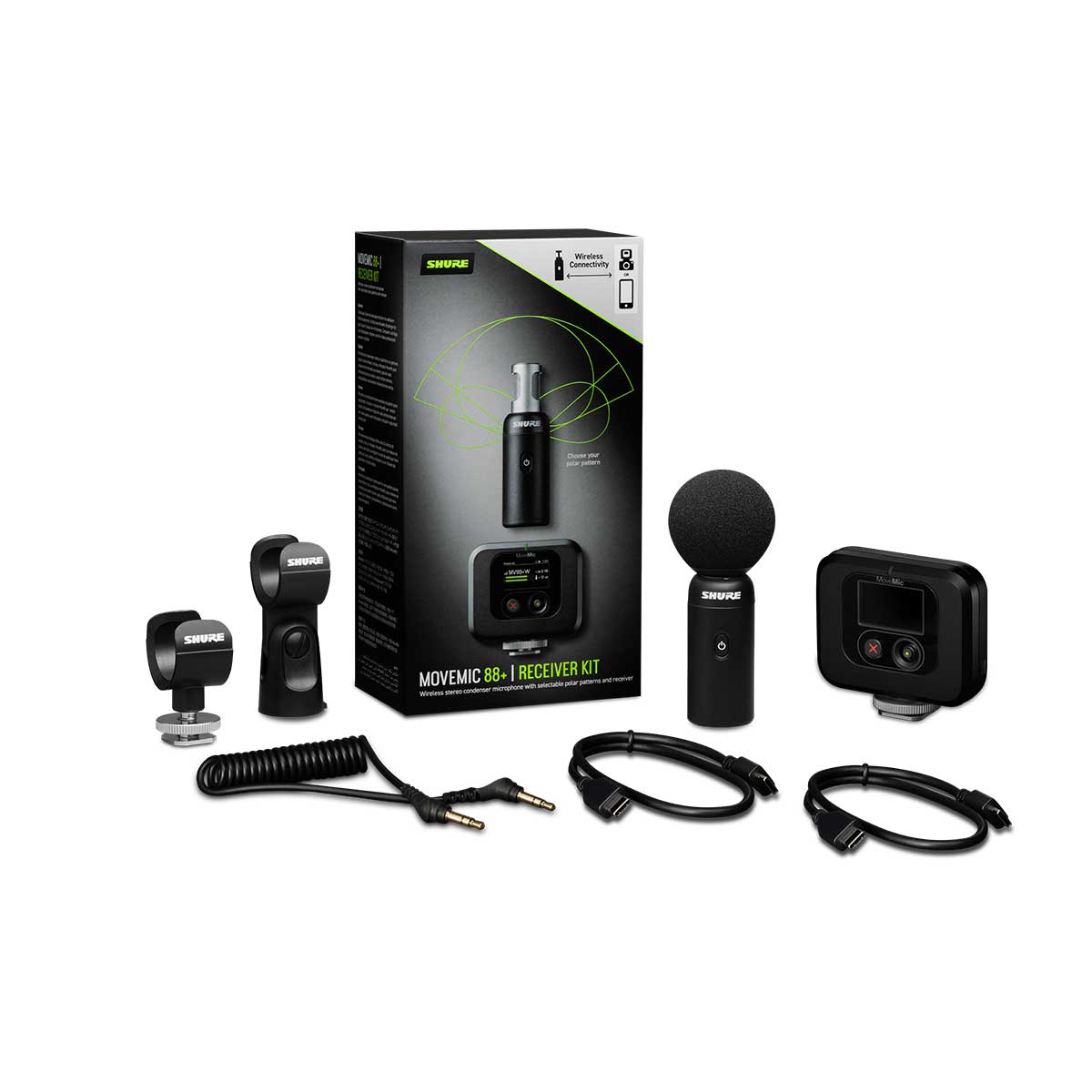 Shure Movemic 88+ Wireless Stereo Microphone & MoveMic Receiver Kit