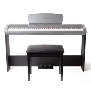Alesis AHB-1 Wooden Piano Stand w/ 3 Pedals and Bench