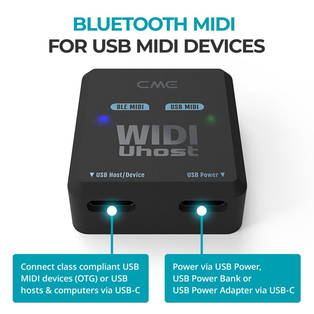 CME Pro WIDI Uhost 3-in-1 Bluetooth (5.0) - USB MIDI interface