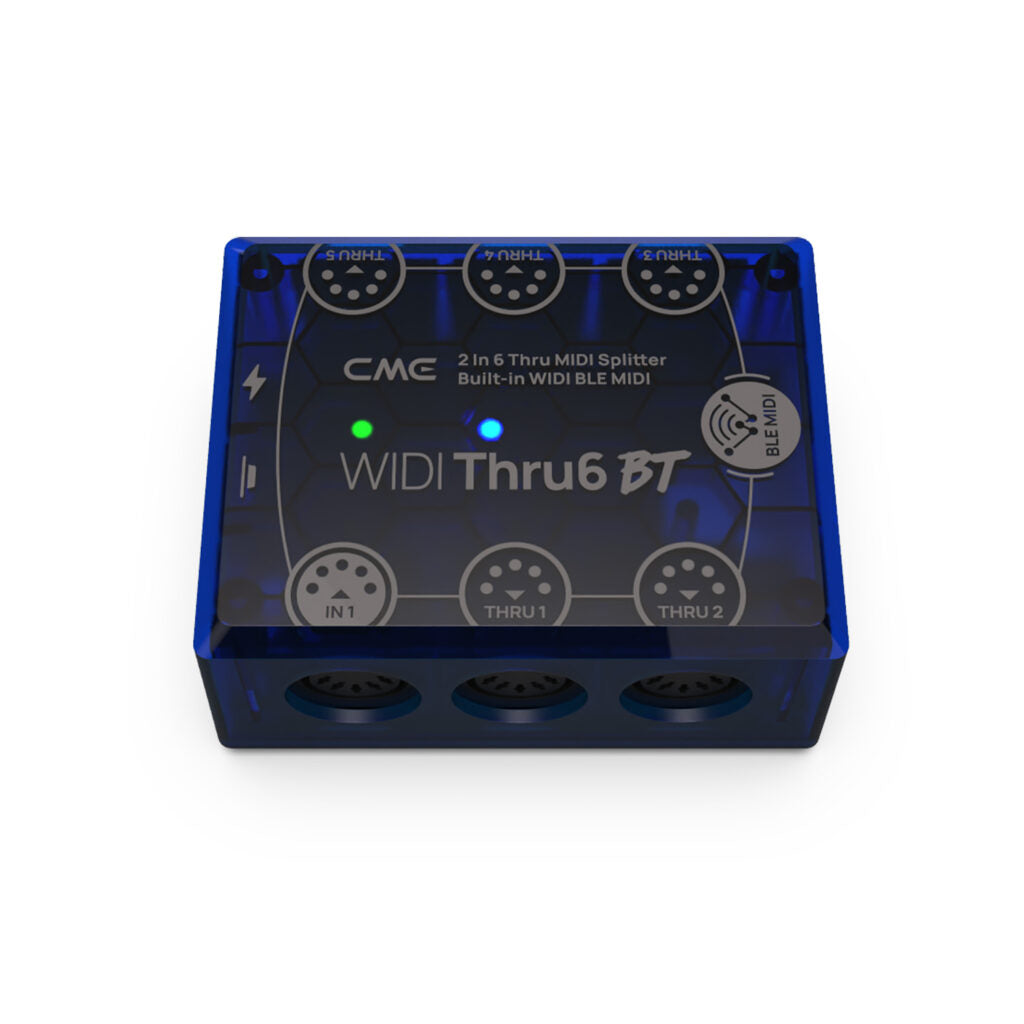CME WIDI Thru6 BT 2-in 6-out MIDI Thru/Splitter with integrated WIDI