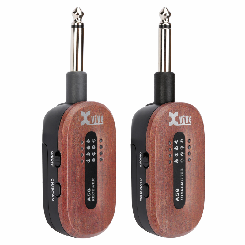 XVIVE A58 Wireless Guitar System 5.8GHZ - Mahogany