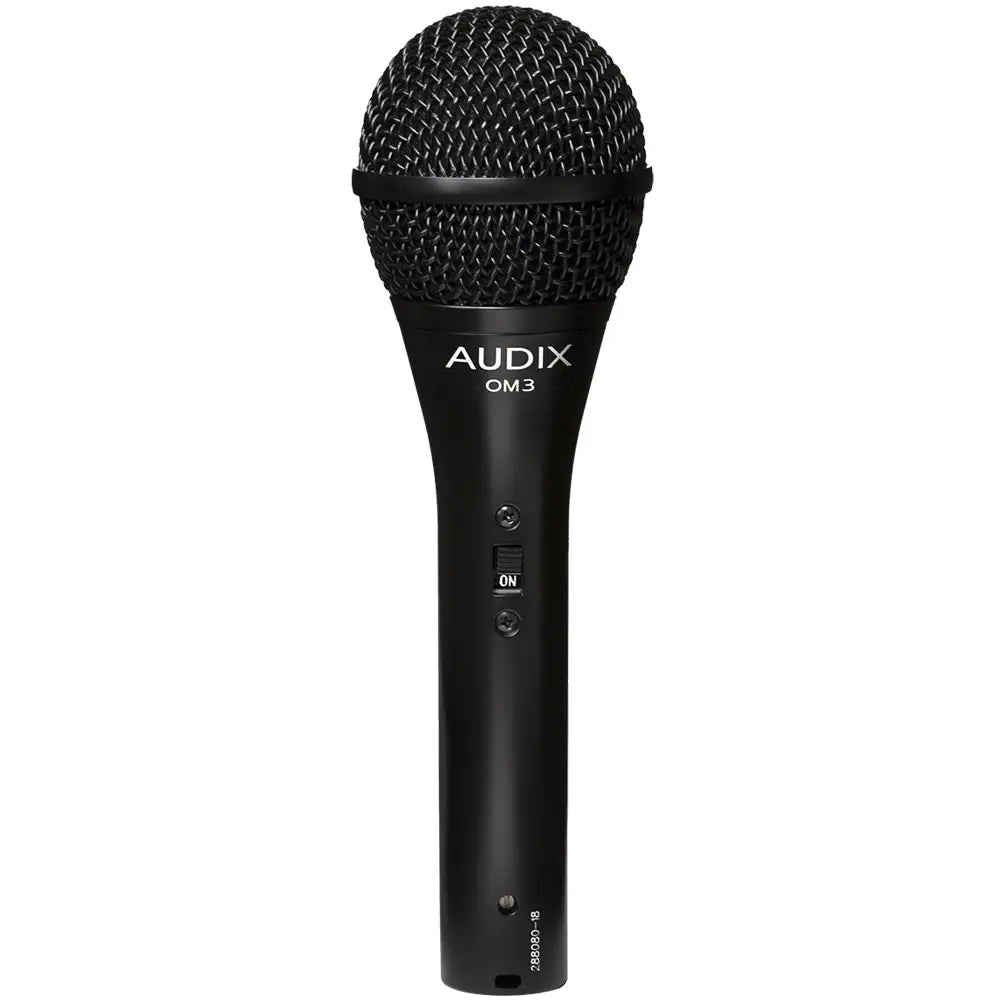 Audix OM3S Multi-Purpose Vocal and Instrument Dynamic Vocal Microphone with ON/OFF Switch