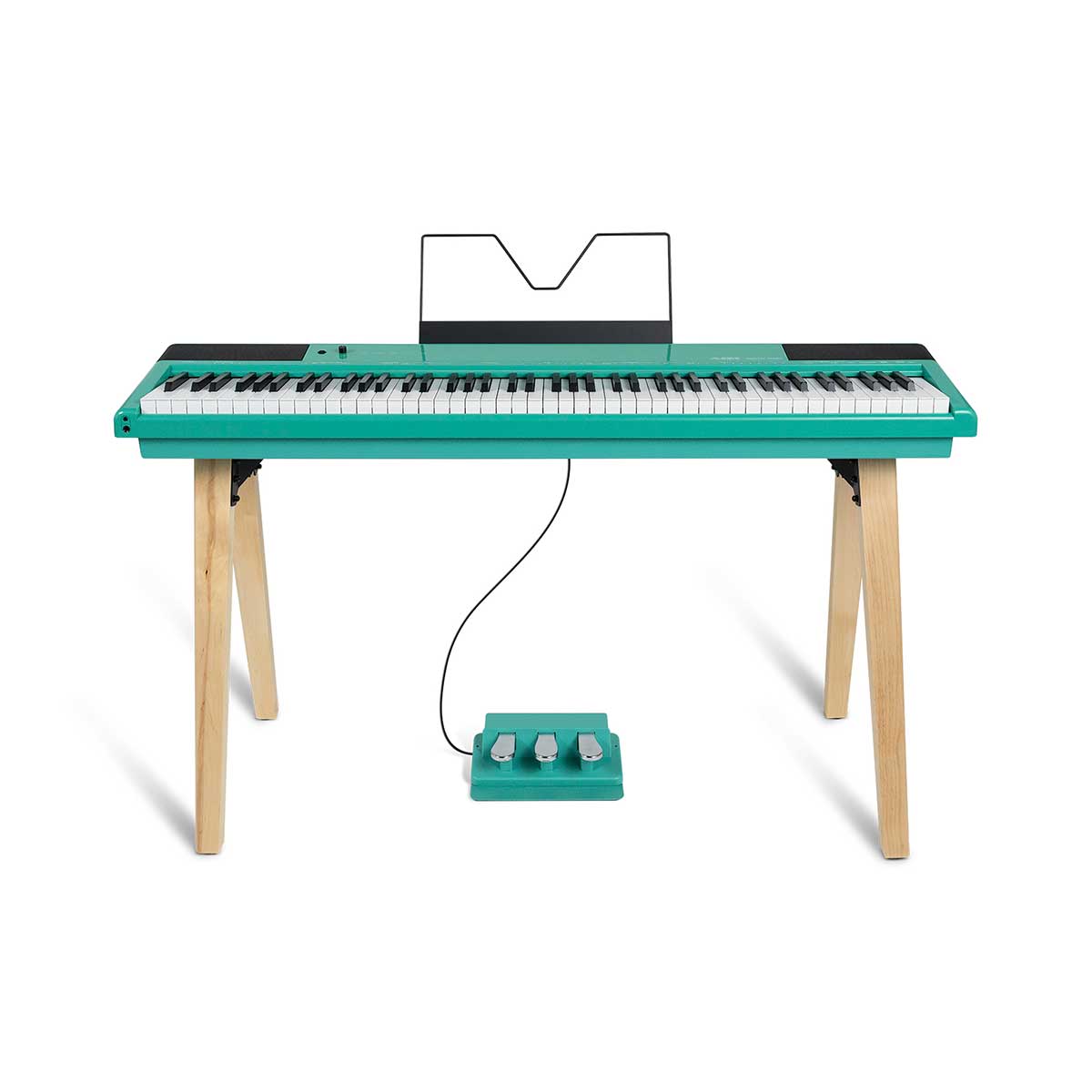 Alesis Recital Home 88-Key Contemporary Digital Piano with Wood Stand Turqoise