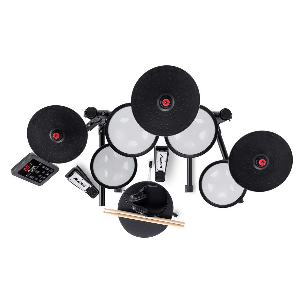 Alesis TURBOMAX All-In-One 7-Piece E Drum Set with Mesh Heads & Bluetooth