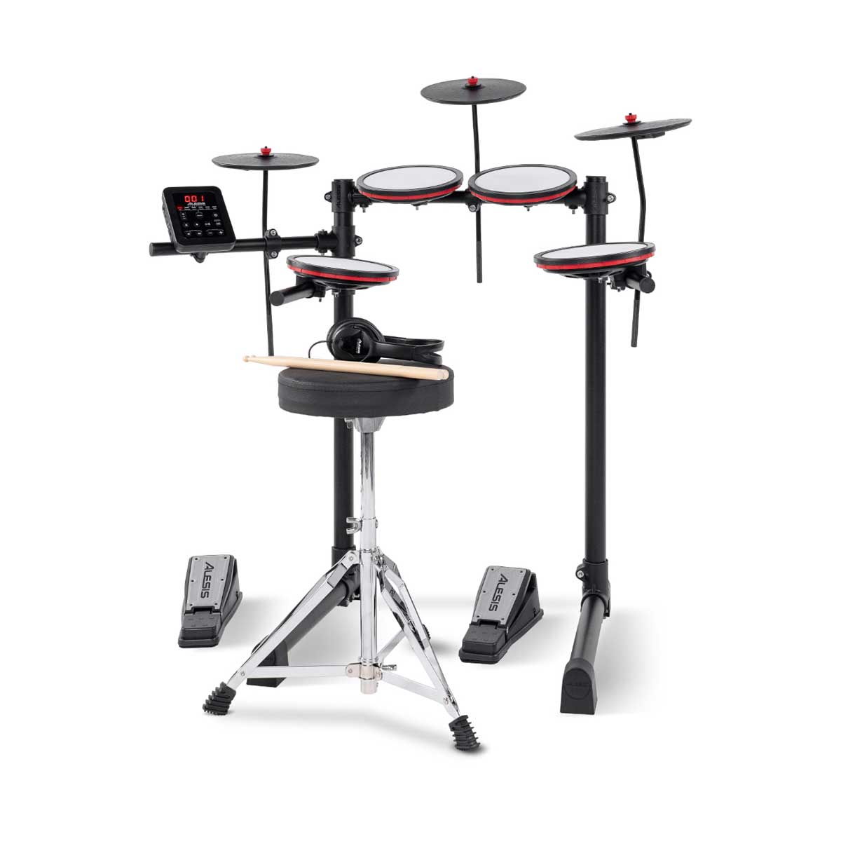 Alesis TURBOMAX All-In-One 7-Piece E Drum Set with Mesh Heads & Bluetooth