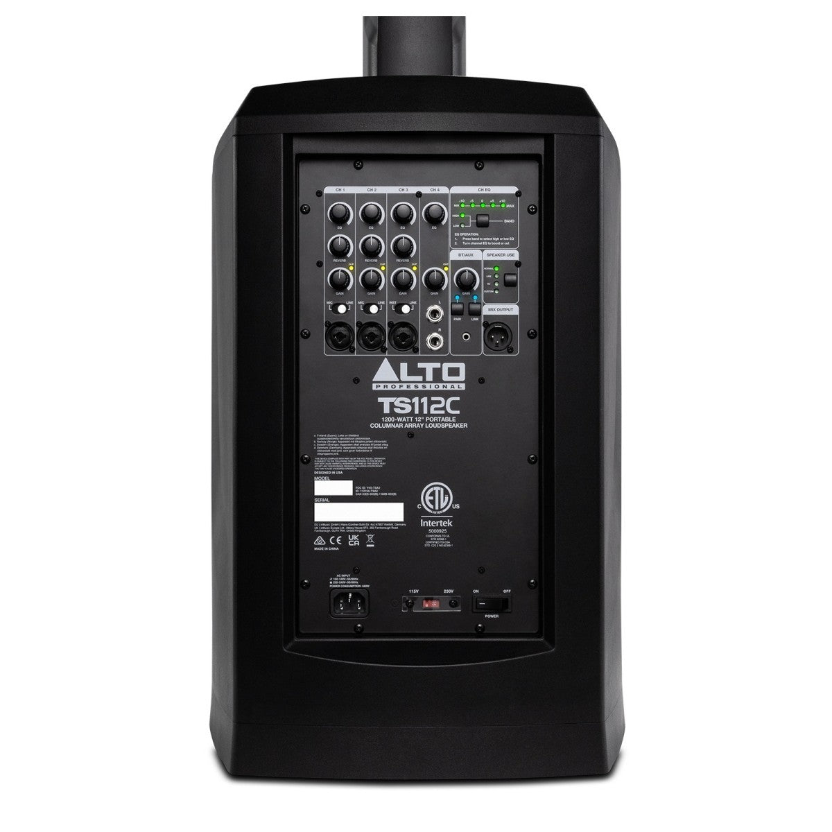 Alto Professional TS112C Portable Column Array PA Speaker w/ DSP & Bluetooth