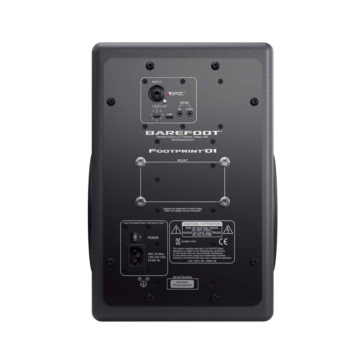 Barefoot Footprint01 Gen2 – 8″ Dual Force 500W 3-Way Active Near-Field Monitors (Pair)