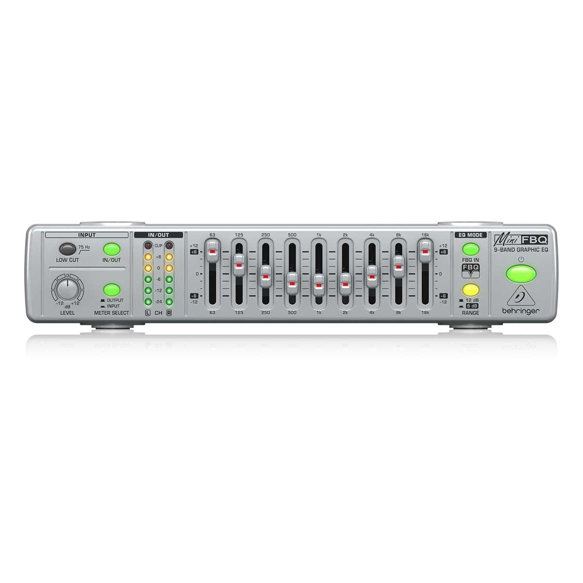 Behringer FBQ800 Ultra-Compact 9-Band Graphic Equalizer with FBQ