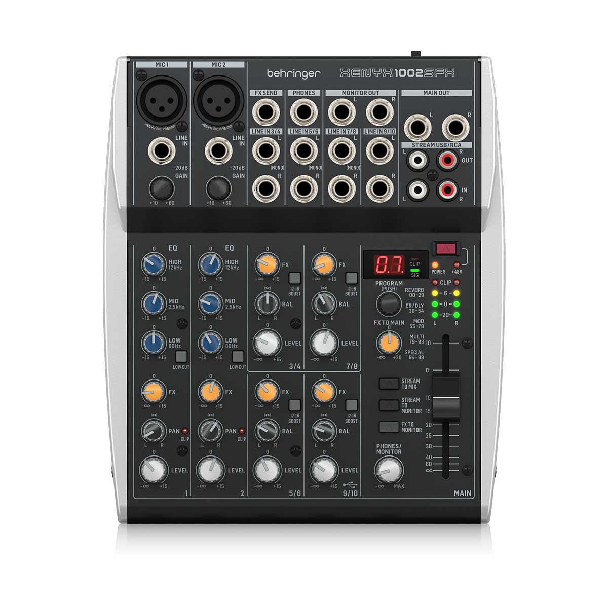 Behringer XENYX 1002SFX 10 Channel Mixer with USB & FX