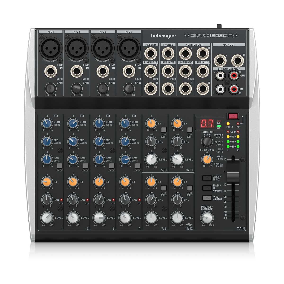 Behringer XENYX 1202SFX 12 Channel Mixer with USB & FX