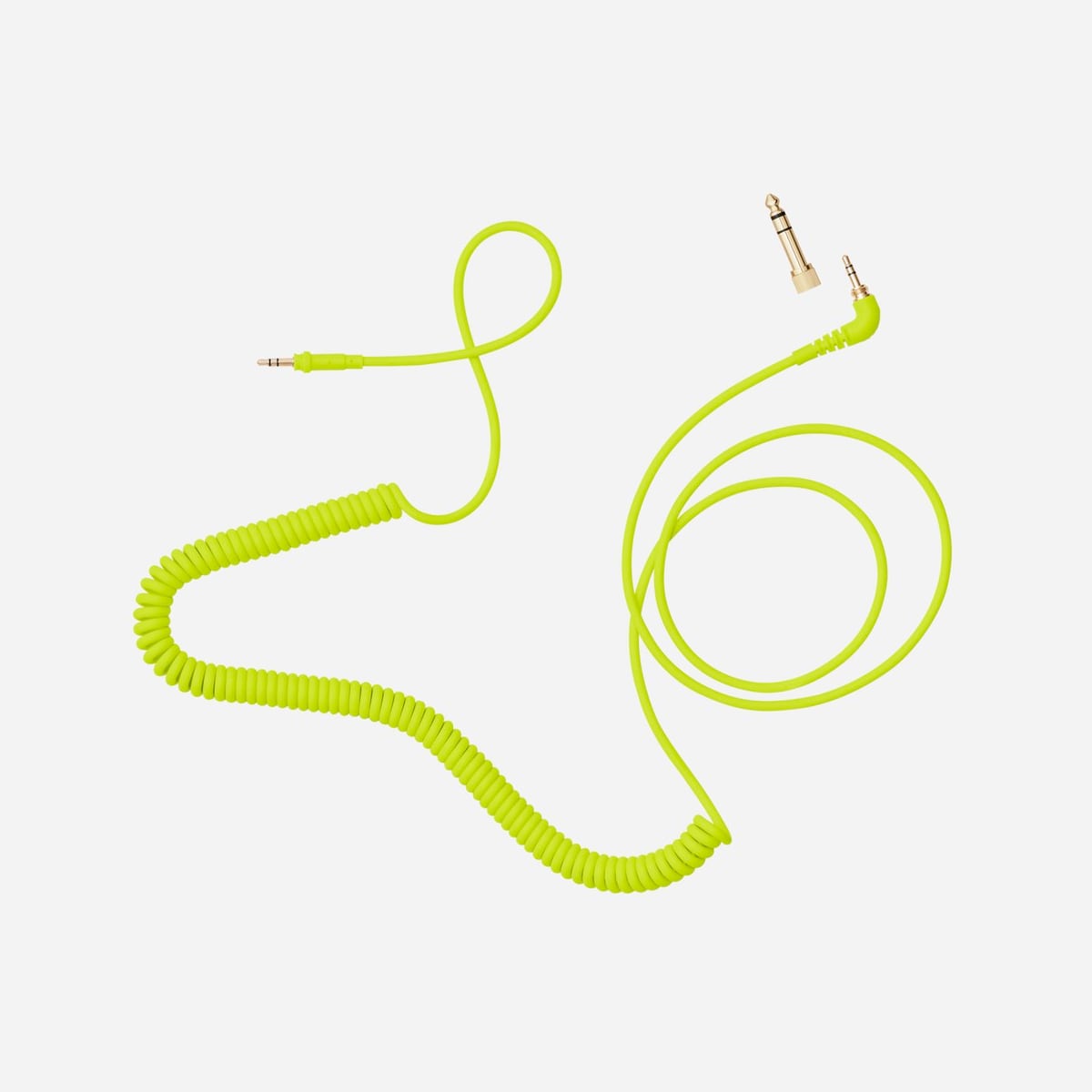 AIAIAI COILED 1.5M WITH ADAPTER - NEON CABLE