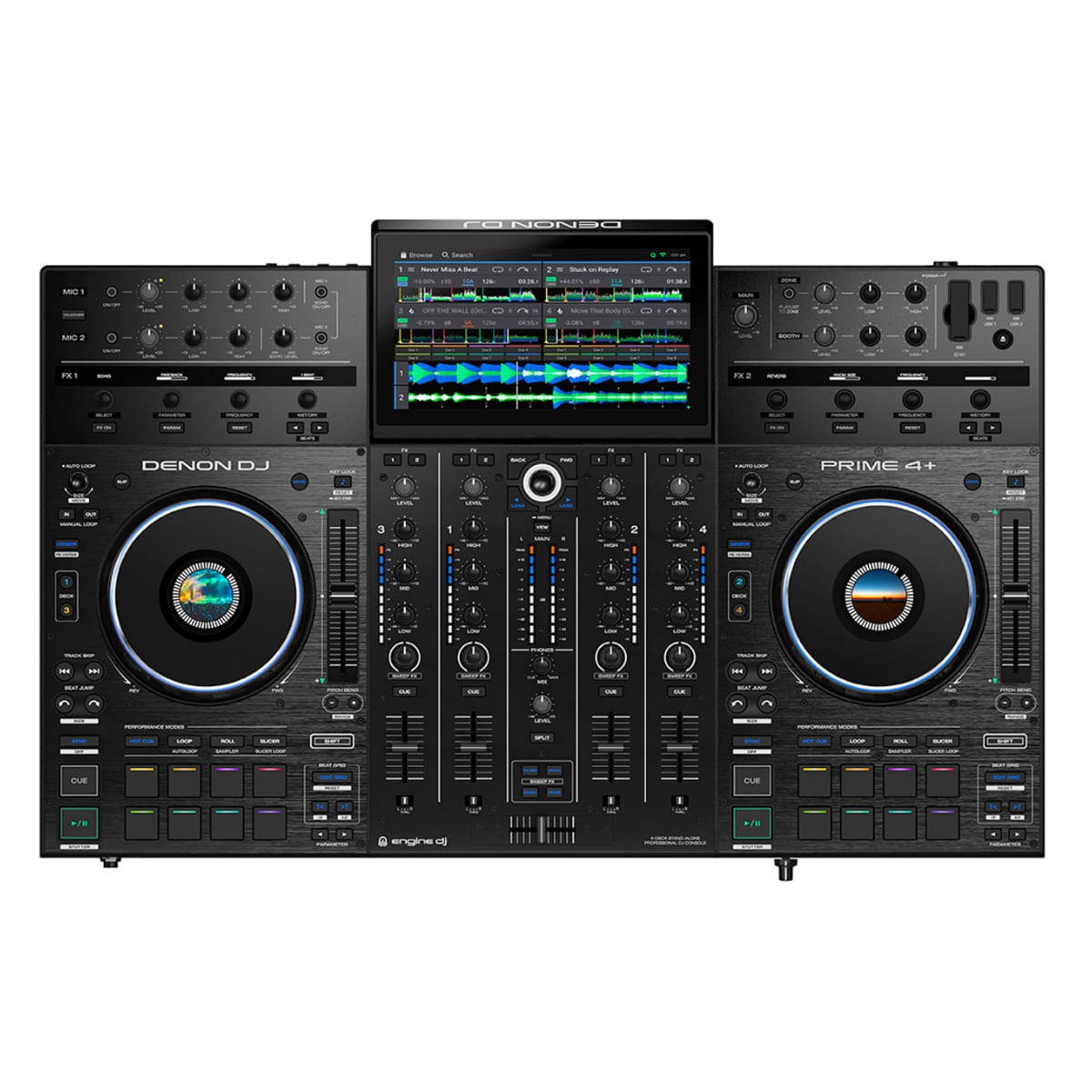 Denon PRIME 4+: 4-CH Standalone Dj System With 10" Screen